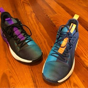 Puma Uproar 2018 All Star Game MISMATCHED purple navy black orange turquoise